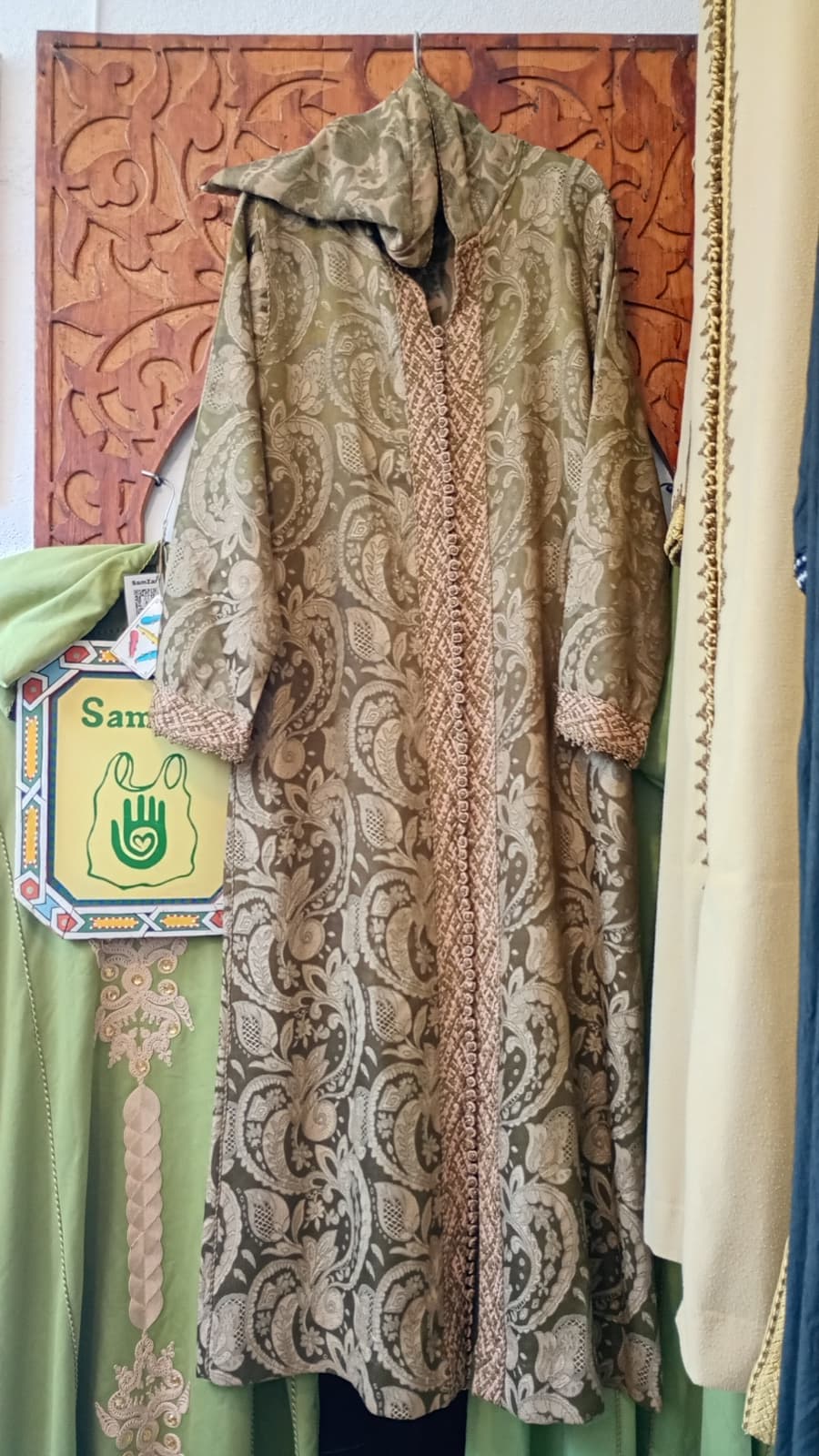 DJ041 — Moroccan Women's Djellaba · Cotton · Oasis Green — photo 1 of 3