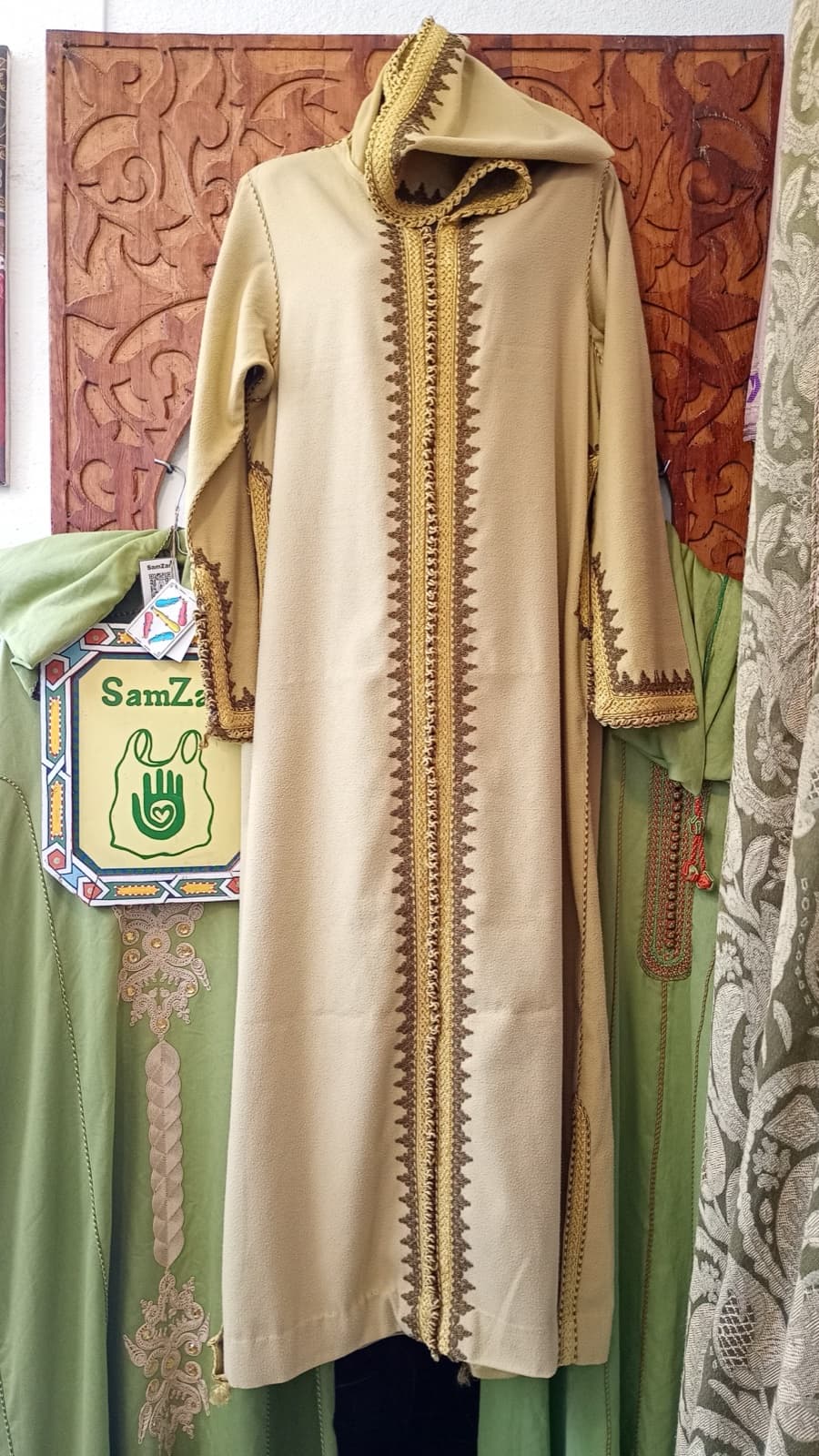 DJ042 — Moroccan Women's Djellaba · Cotton · Oasis Green — photo 1 of 3