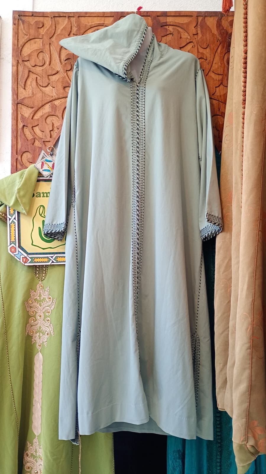 DJ044 — Moroccan Women's Djellaba · Cotton · Oasis Green — photo 1 of 3