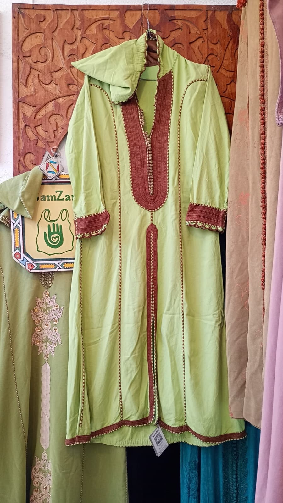 DJ045 — Moroccan Women's Djellaba · Cotton · Oasis Green — photo 1 of 3