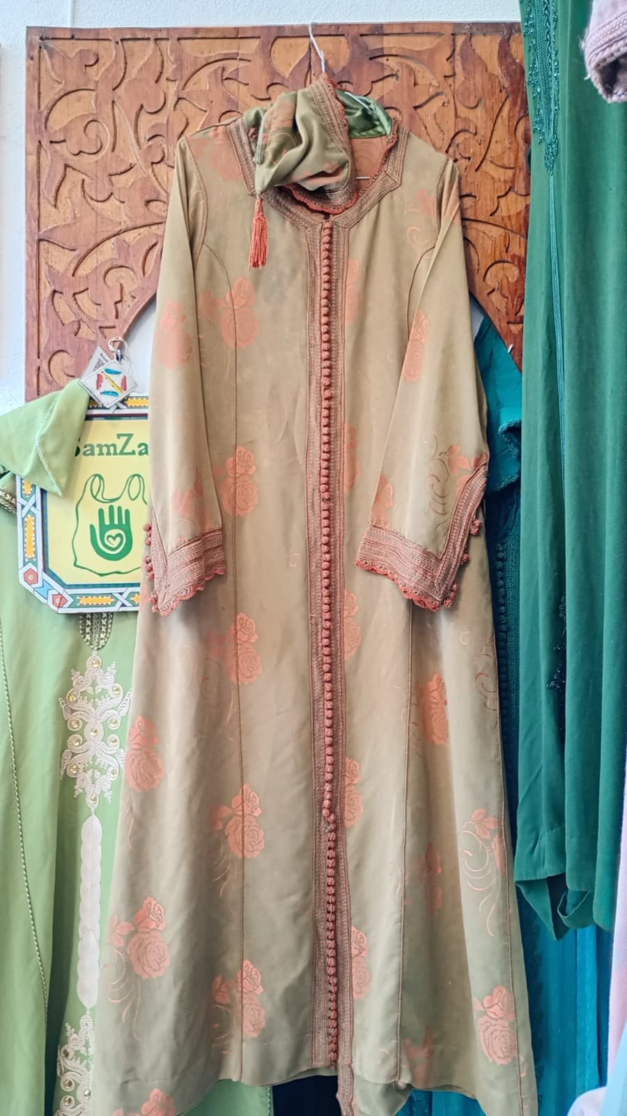 DJ049 — Moroccan Women's Djellaba · Cotton · Oasis Green — photo 1 of 3