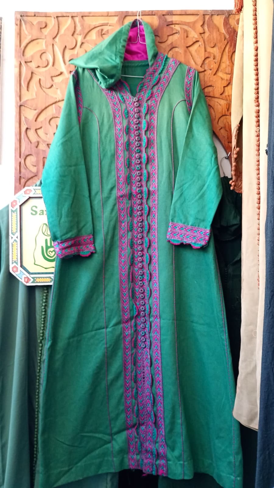DJ051 — Moroccan Women's Djellaba · Cotton · Oasis Green — photo 1 of 3