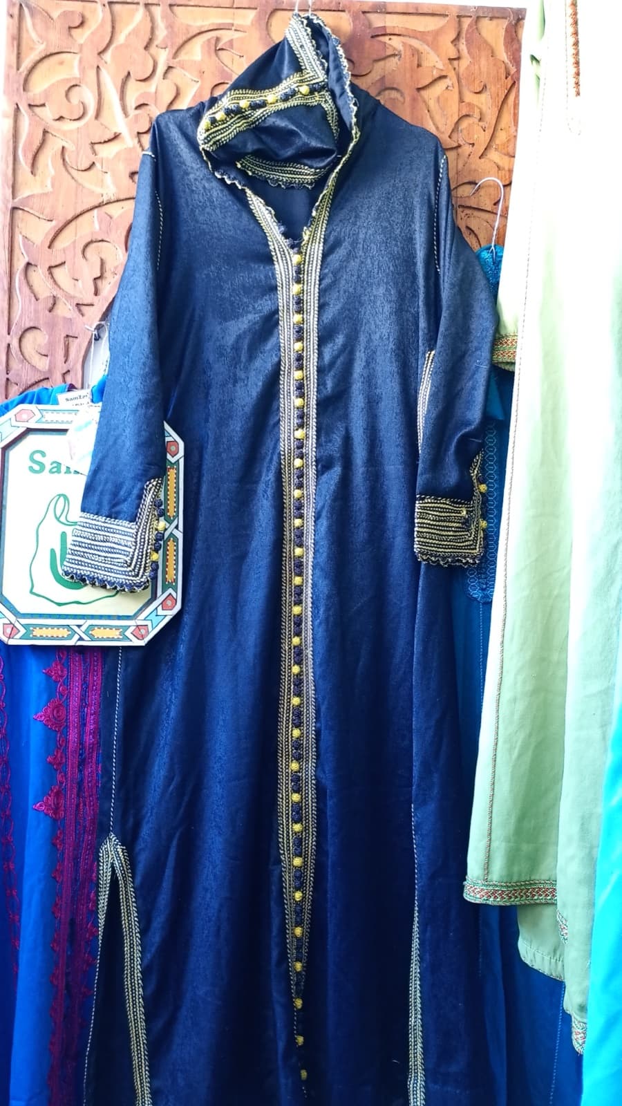 DJ069 — Moroccan Women's Djellaba · Cotton · Atlantic Blue — photo 1 of 3