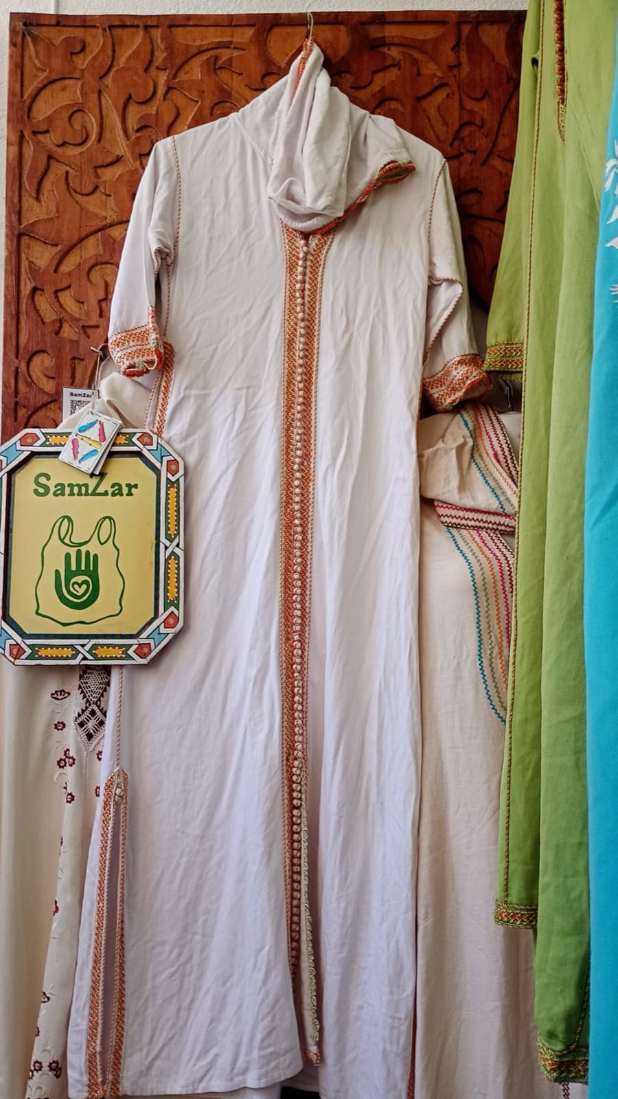 DJ072 — Moroccan Women's Djellaba · Cotton · Ivory — photo 1 of 3