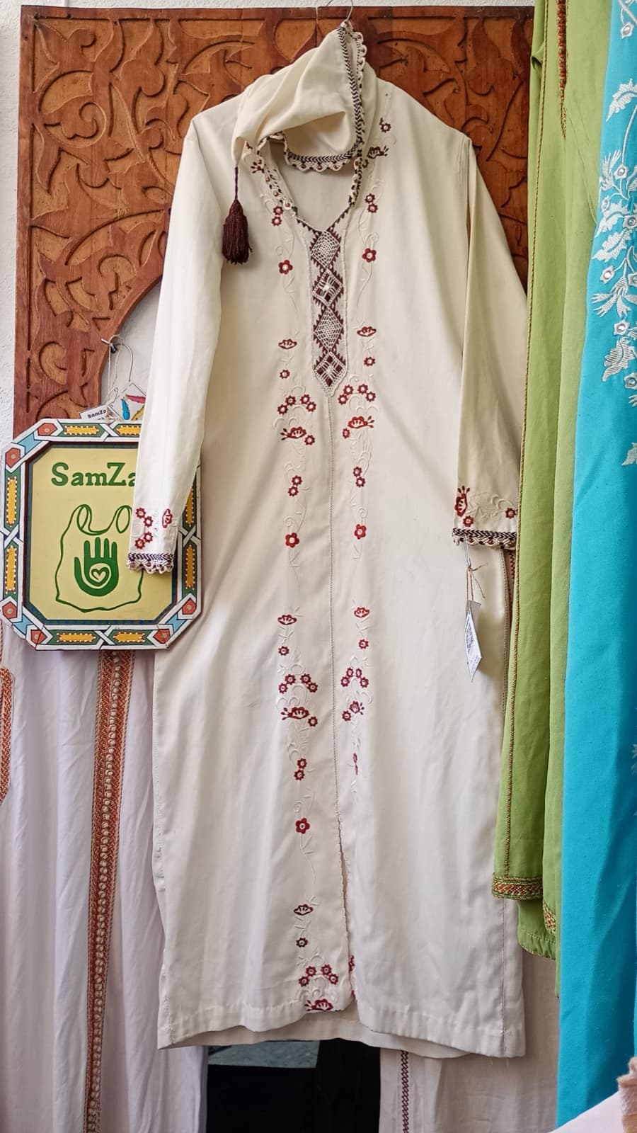 DJ073 — Moroccan Women's Djellaba · Cotton · Ivory — photo 1 of 3