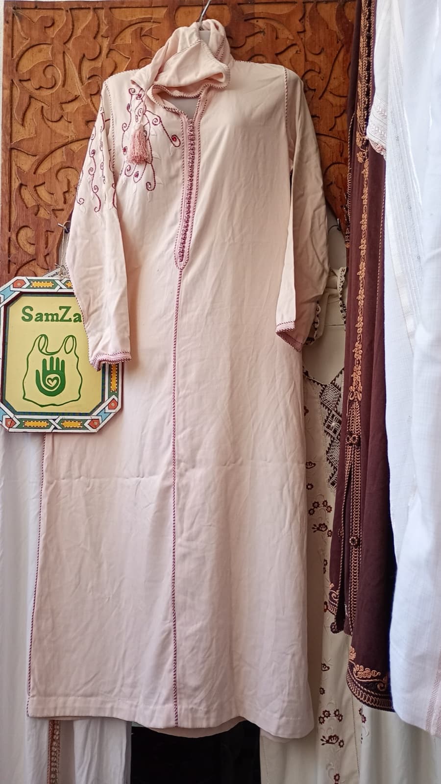 DJ076 — Moroccan Women's Djellaba · Cotton · Ivory — photo 1 of 3
