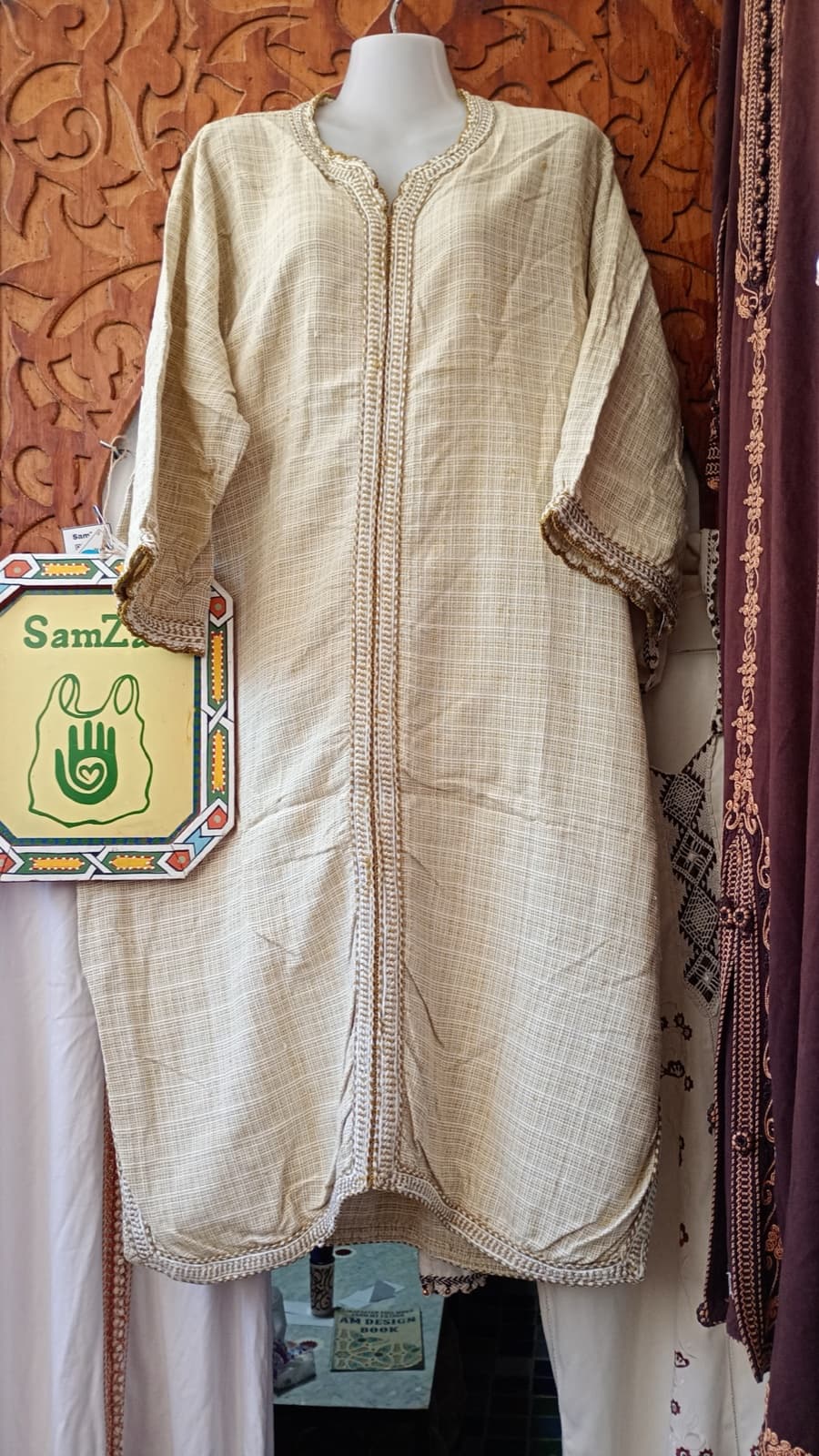 DJ079 — Moroccan Women's Djellaba · Cotton · Ivory — photo 1 of 3