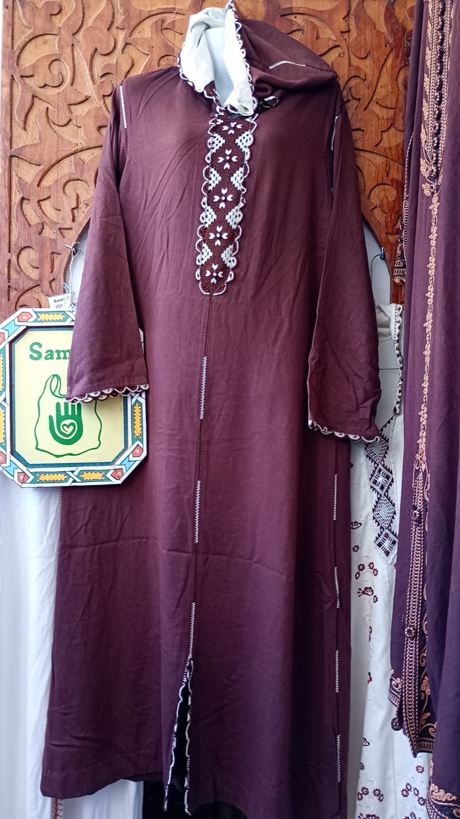 DJ091 — Moroccan Women's Djellaba · Cotton · Twilight Violet — photo 1 of 3