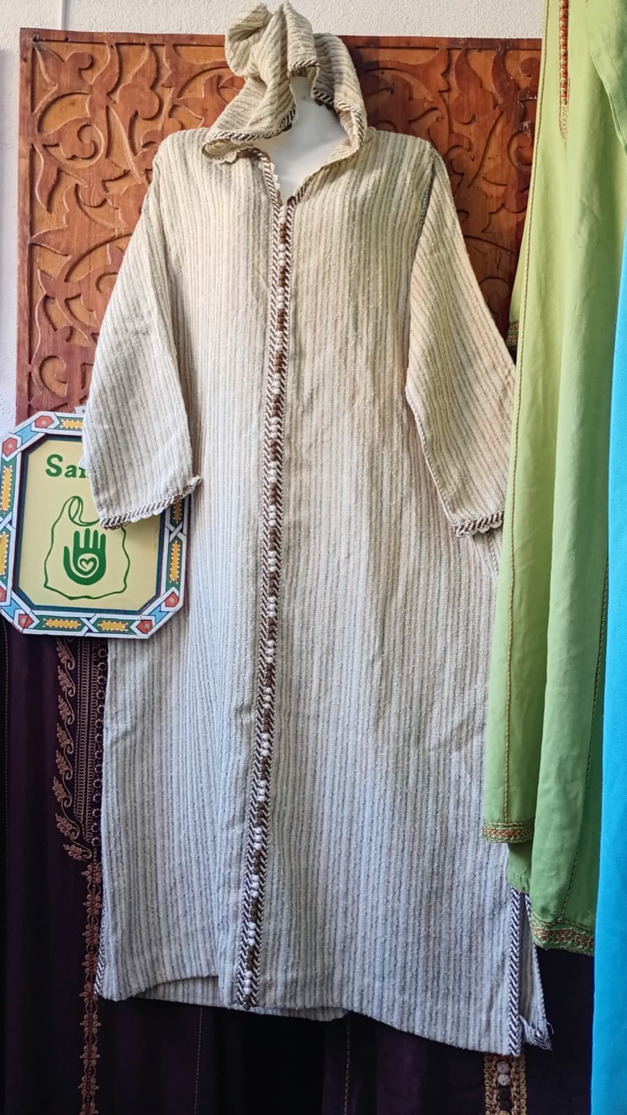 DJ093 — Moroccan Women's Djellaba · Cotton · Sand — photo 1 of 3