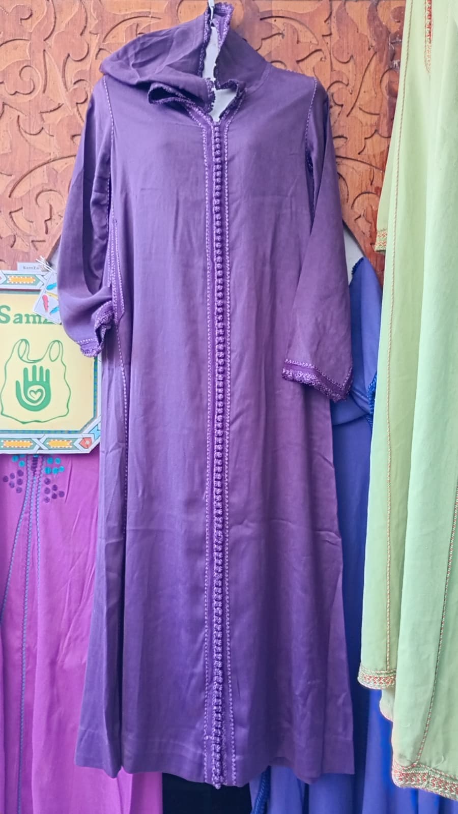 DJ111 — Moroccan Women's Djellaba · Cotton · Twilight Violet — photo 1 of 1