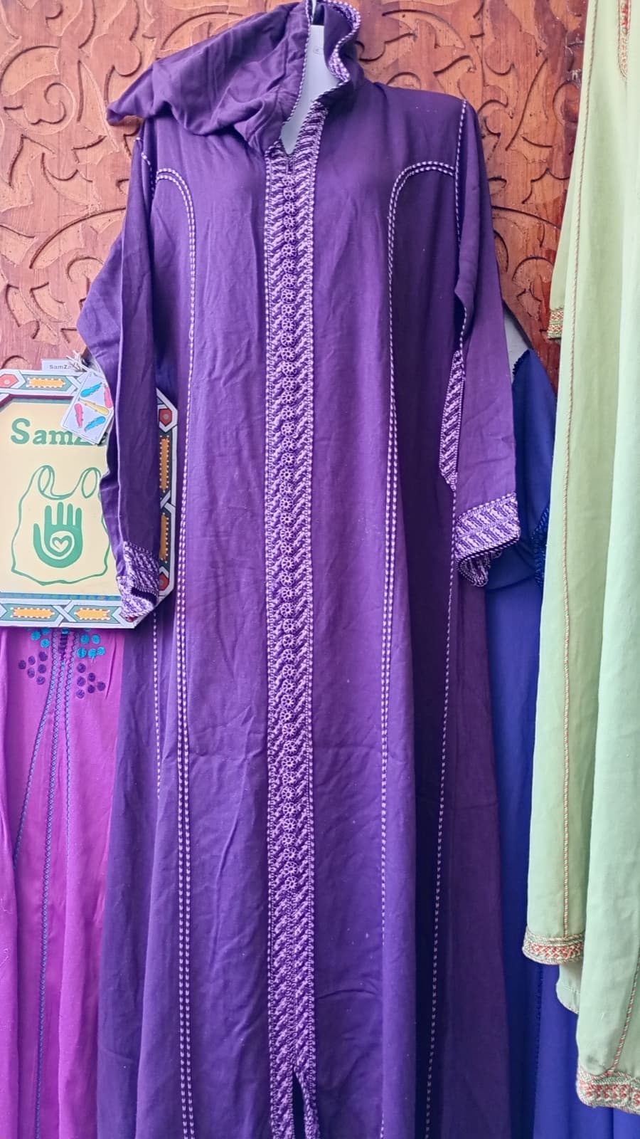 DJ112 — Moroccan Women's Djellaba · Cotton · Twilight Violet — photo 1 of 3