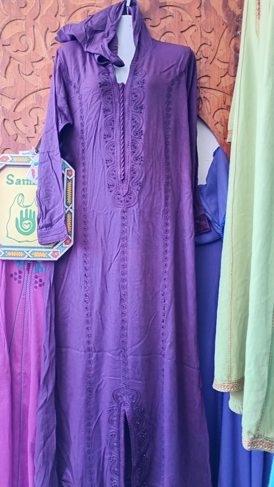 DJ113 — Moroccan Women's Djellaba · Cotton · Twilight Violet — photo 1 of 3