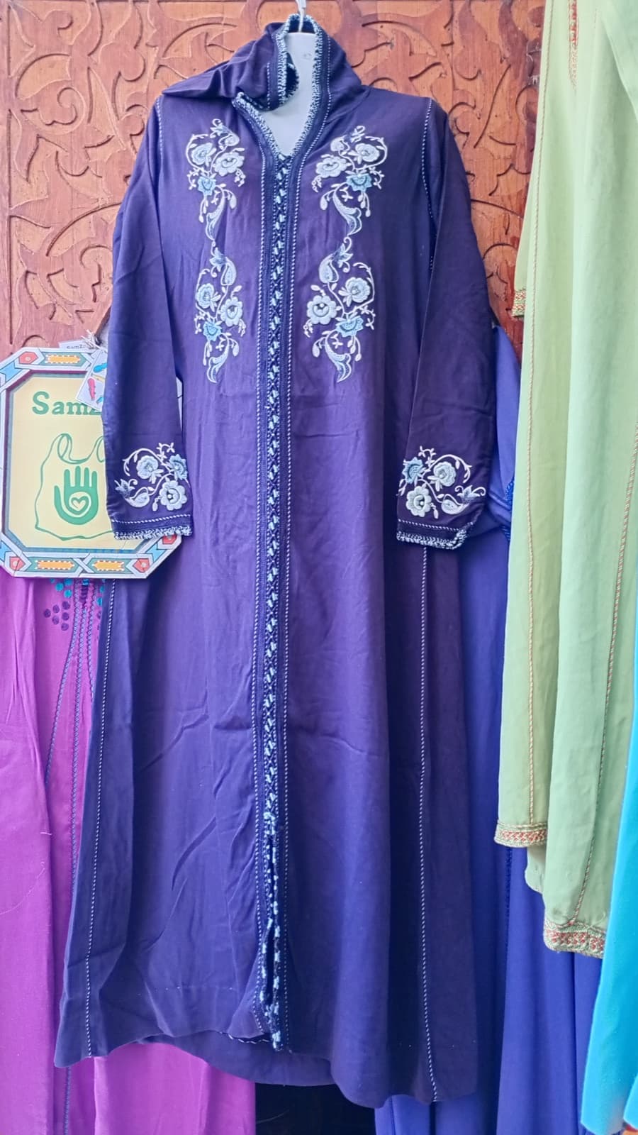 DJ115 — Moroccan Women's Djellaba · Cotton · Twilight Violet — photo 1 of 4