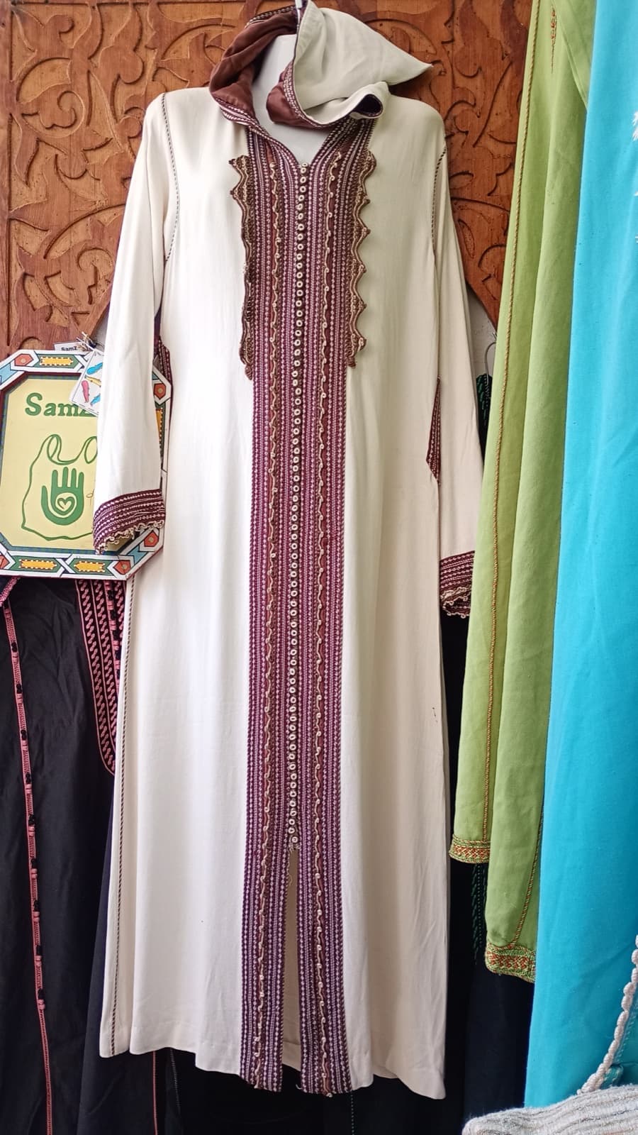 DJ119 — Moroccan Women's Djellaba · Cotton · Ivory — photo 1 of 3
