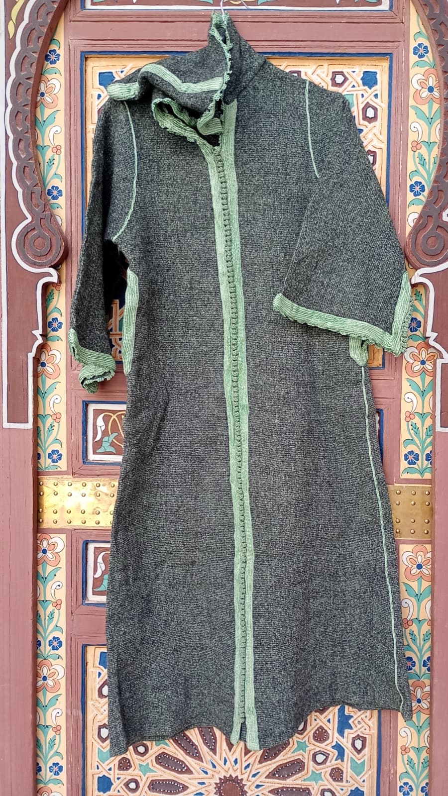 DJ124 — Moroccan Women's Djellaba · Wool · Basalt Black — photo 1 of 3