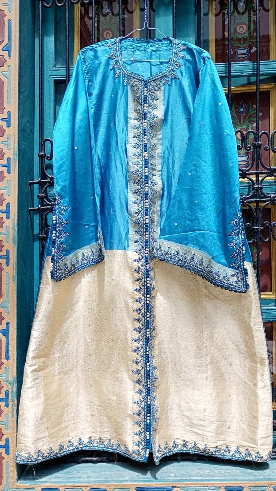 DJ135 — Moroccan Women's Caftan · Synthetic · Mediterranean Blue — photo 1 of 4